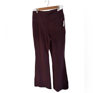 Old Navy Powersoft Extra High-Rise Ribbed Flare Legging Burgundy Large NWT